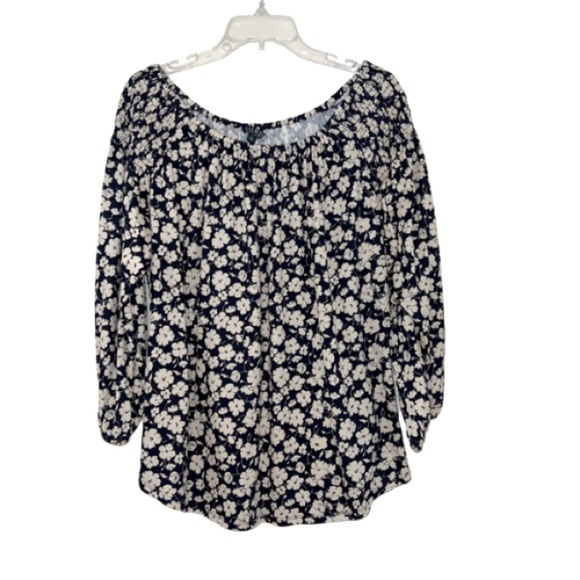 Lauren Ralph Lauren Floral On Off The Shoulder Cotton Modal Boho Cottagecore Top - Picture 1 of 7